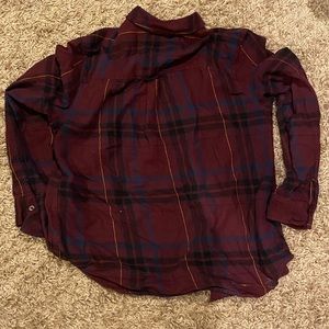 La Hearts Burgundy Flannel